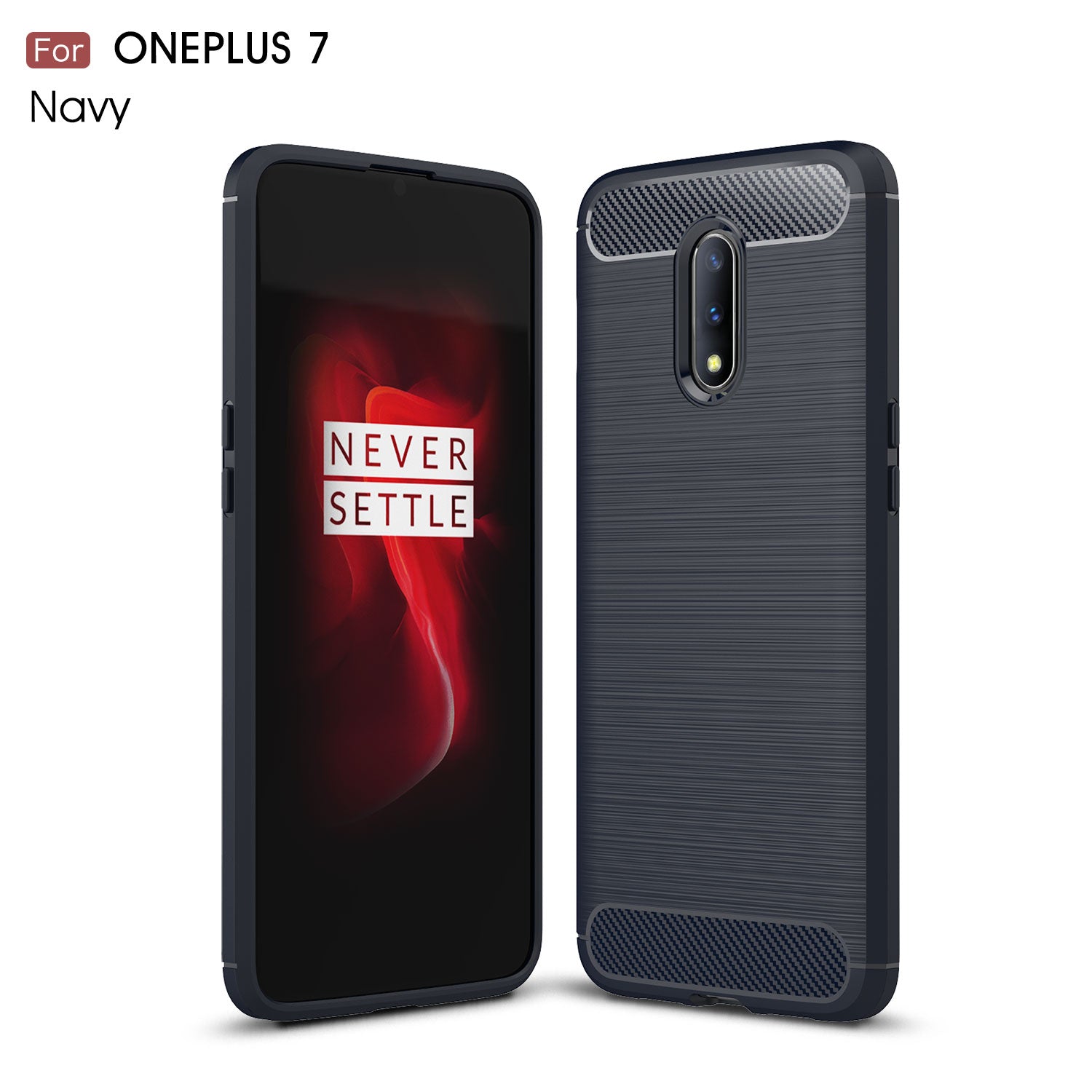OnePlus 7 hiilikuitu suojakuori (laivastonsininen) - suojakuoret